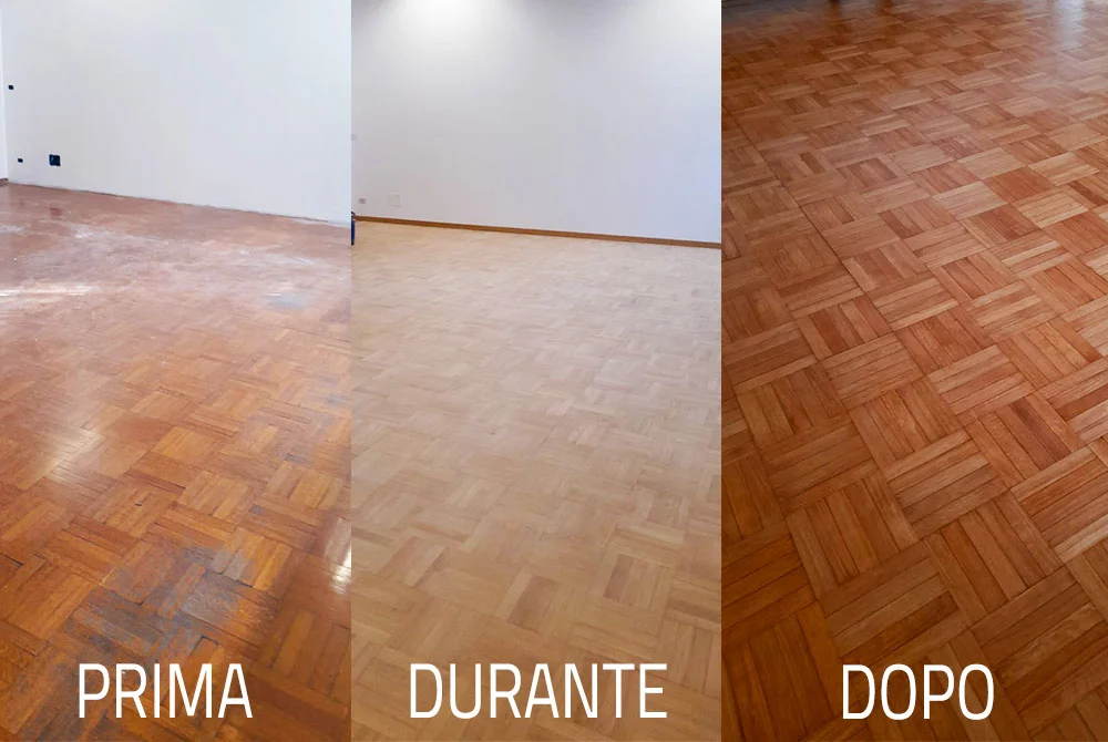 prima durante e dopo parquet